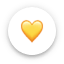 ícono de corazón amarillo